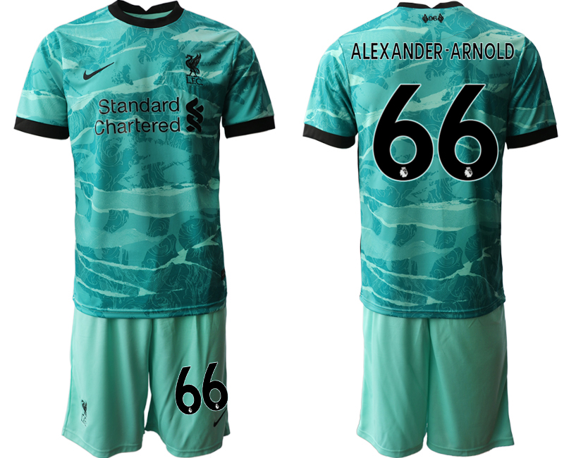 Men 2020-2021 club Liverpool away #66 green Soccer Jerseys